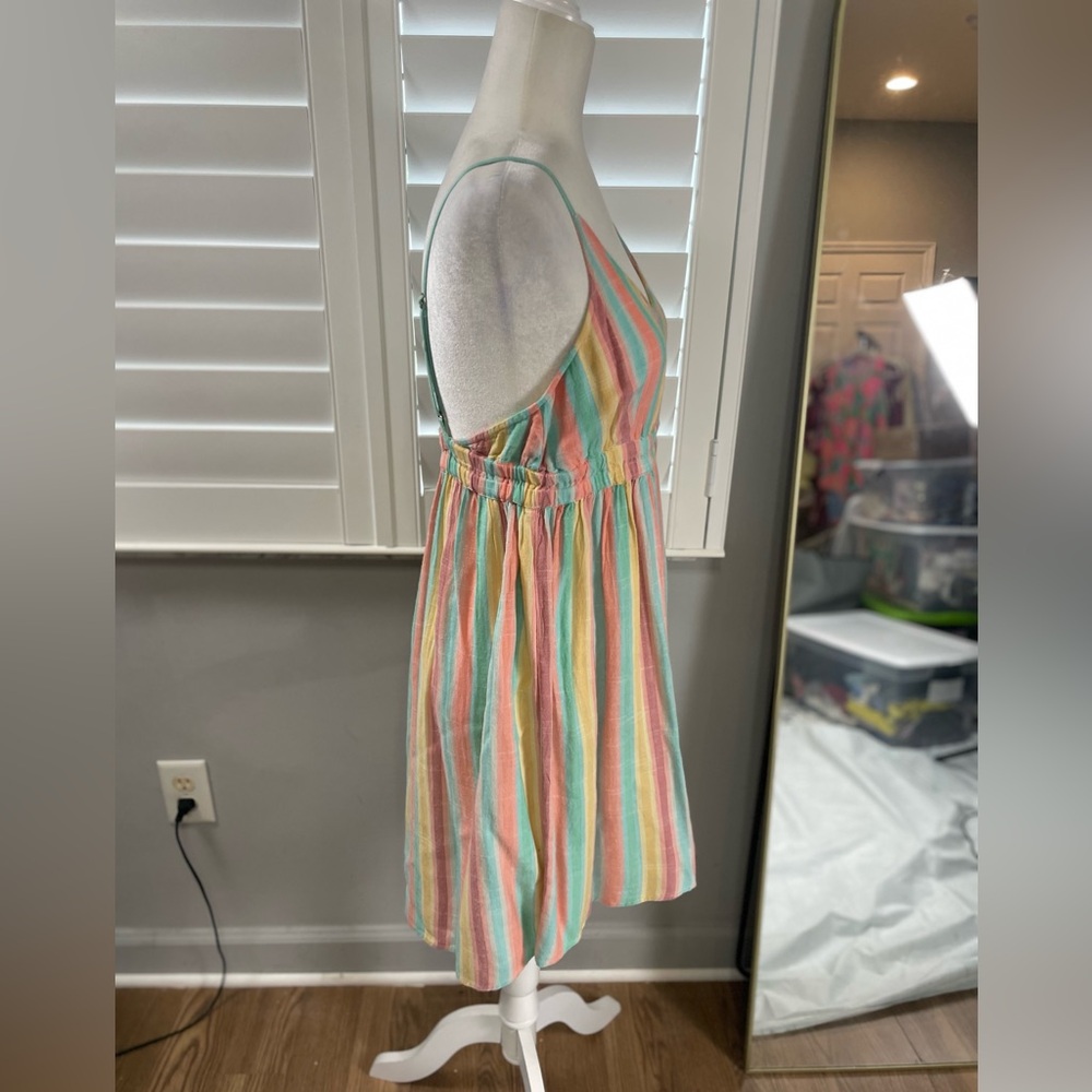 O’Neill Kenzie Striped Summer Sun Dress Women’s Size M Coastal Beach Surfer Girl - Picture 4 of 16